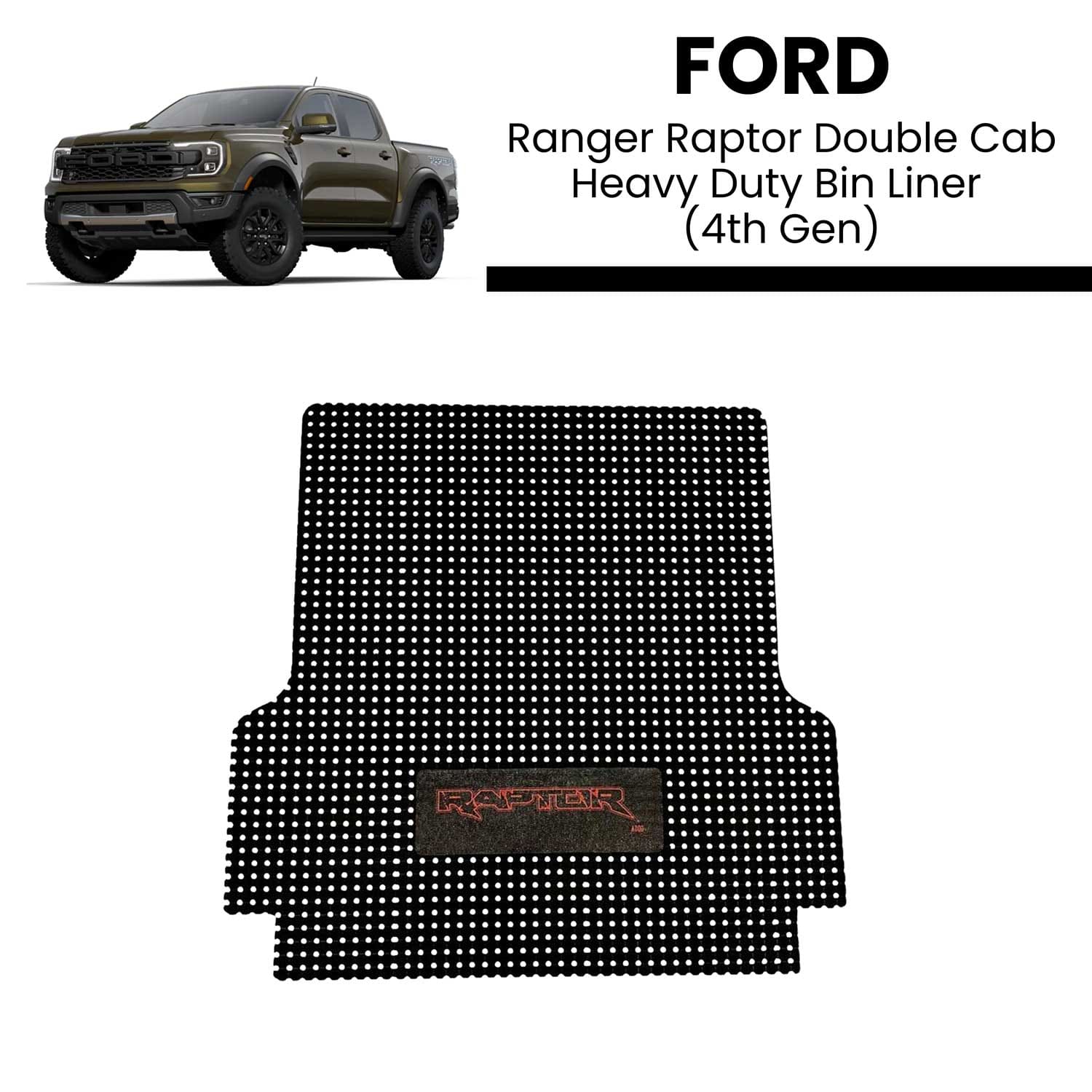 Ford Ranger Raptor D/Cab Heavy Duty Bin Liner